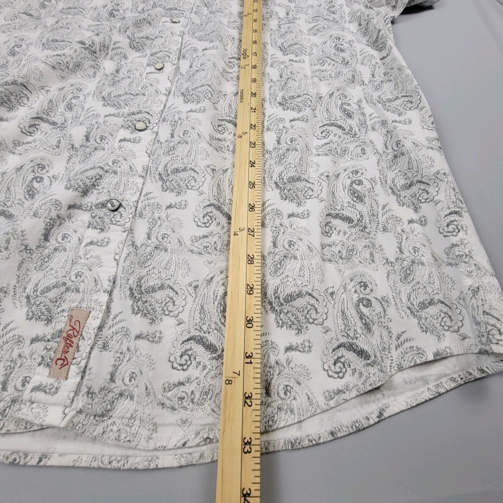 Rafter C Cowboy Collection Pro Flex 45 Pearl Snap Long Sleeve Paisley 2XLT Shirt - Picture 4 of 10